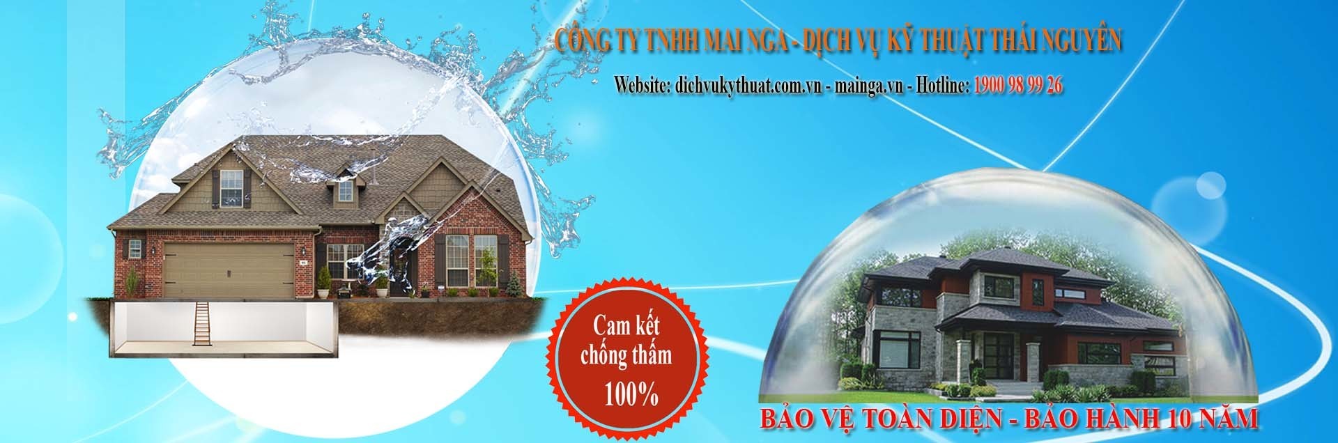 Công ty TNHH Mai Nga - Dịch vụ kỹ thuật Thái Nguyên là nhà thầu thi công, xử lý chống thấmtại Thái Nguyên, Hà Giang, Lào Cai, Lai Châu, Điện Biên, Sơn La, Yên Bái, Hòa Bình, Phú Thọ, Hà Nội, Bắc Ninh, Bắc Giang, Bắc Kạn, Cao Bằng, Lạng Sơn, Ninh Bình, Hà Nam, Nam Định, Thái Bình, Hải Phòng, Hải Dương, Hưng Yên, Quảng Ninh, Vĩnh Phúc, Tuyên Quang và các tỉnh trong cả nước). Gọi 1900989926